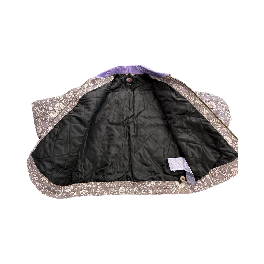 Dickies Eisenhower Jacket Womens Small Purple Floral Paisley Canvas Custom Dye - Picture 6 of 13